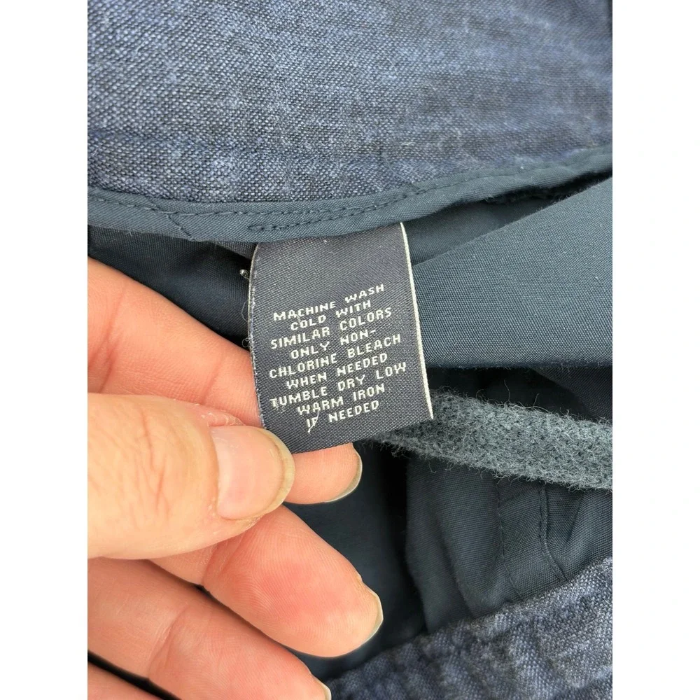 Hart Schaffner Marx Shorts, Navy Linen Blend, Casual, Pull-On, Men's Size 38